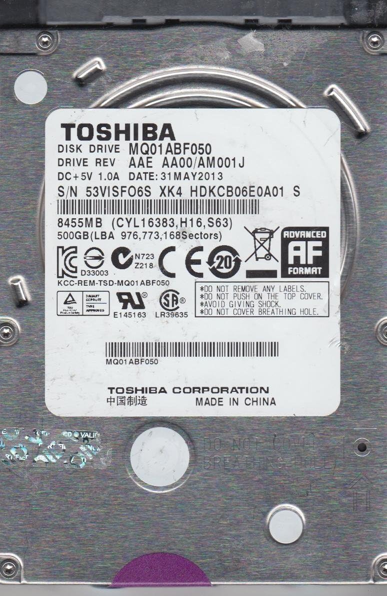 Toshiba MQ01ABF050 - Disco Duro Interno de 500 GB